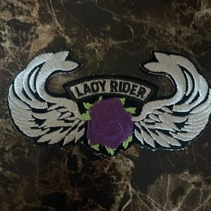 Lady Rider embroidered patch